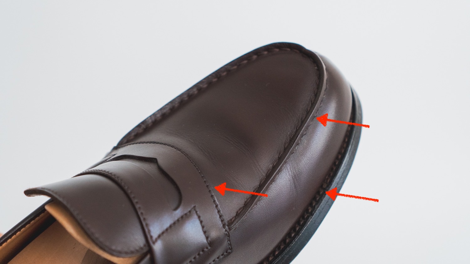 革靴の縫い目説明