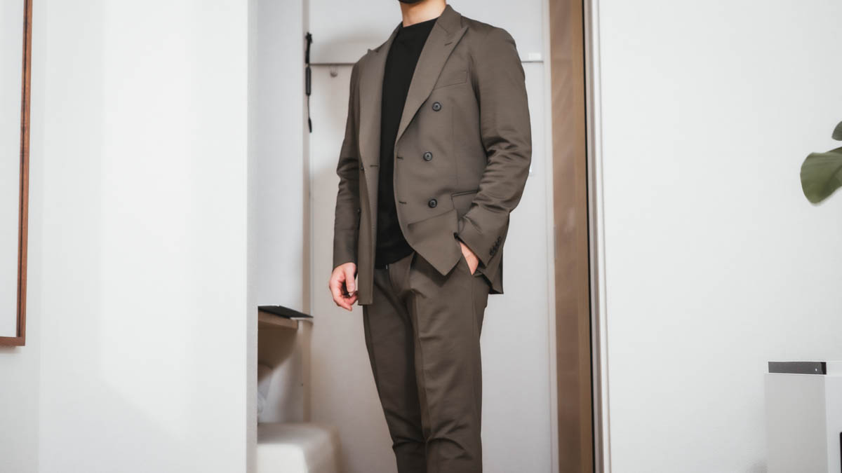 MOVB Duplex Cotton Jersey ダブル6B カーキ インナーネイビー