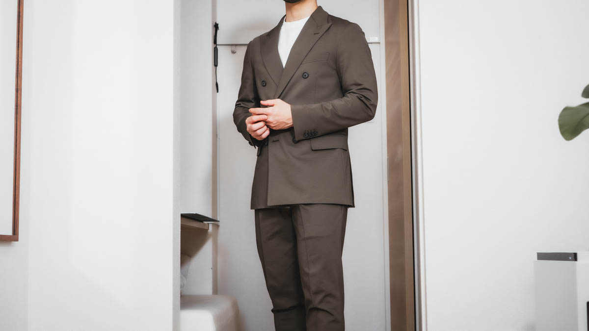 MOVB Duplex Cotton Jersey ダブル6B カーキボタンとじ