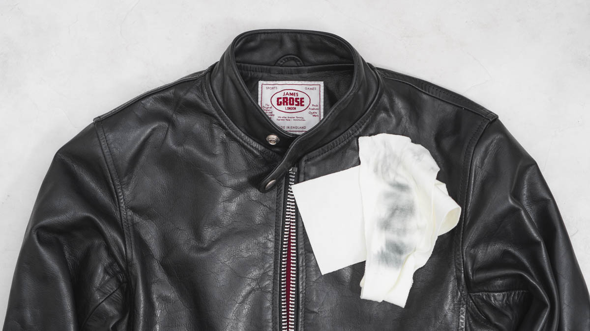 クリーナー完了後の革ジャン