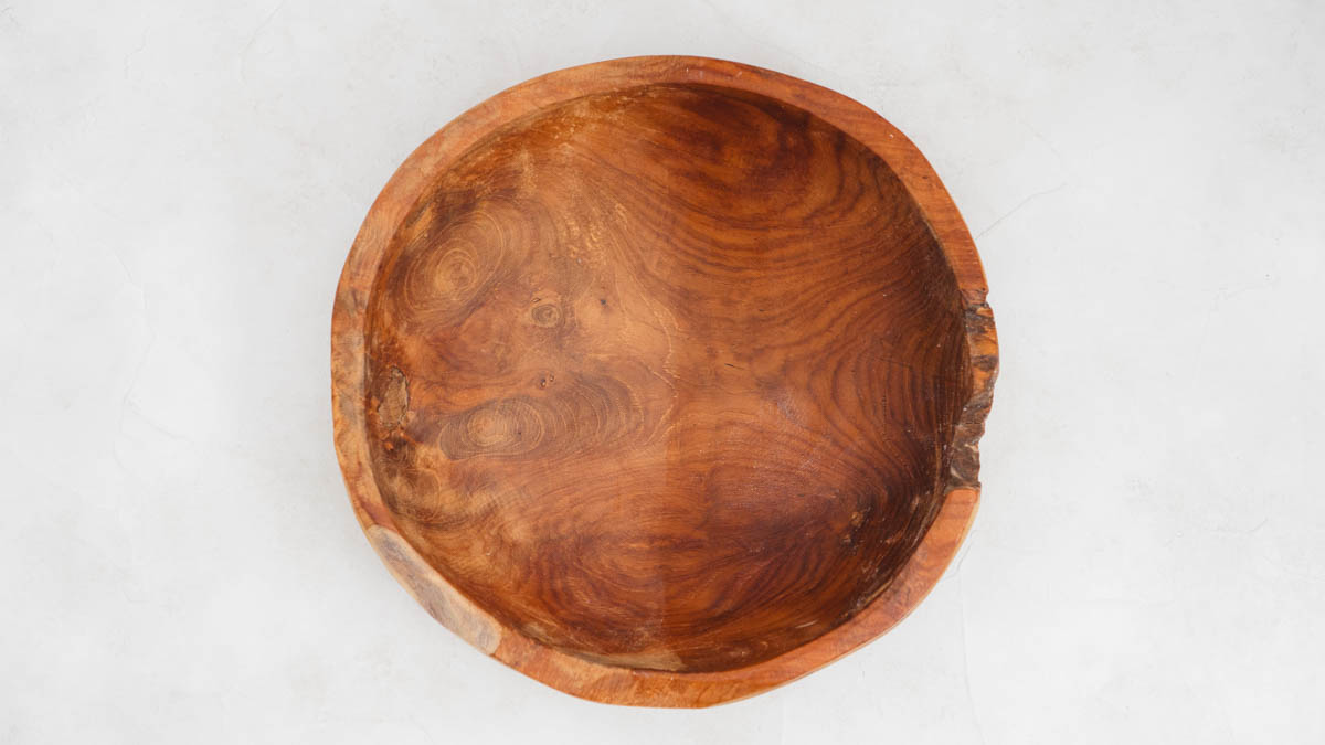 半分だけローションを塗ったRustic Wood ワイドボウル