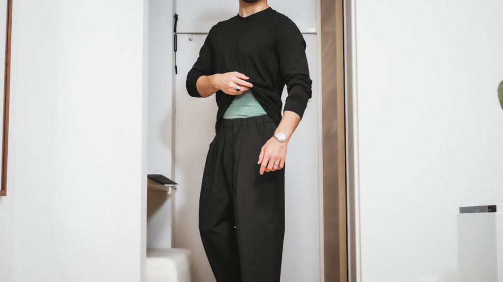 ワッフルハラマキ着用画像