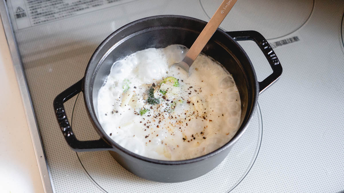 オートミールクリームリゾット完成